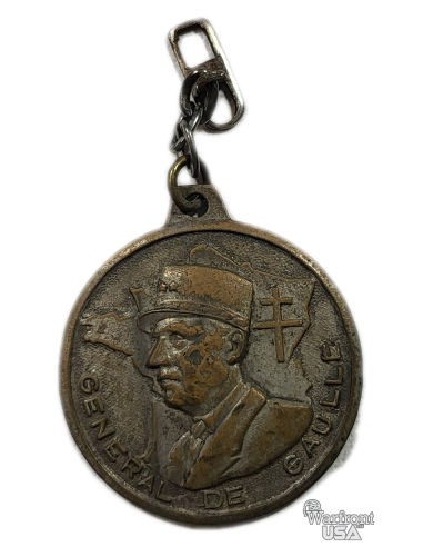 WWII - French Military Medal General De Gaulle 18 June 1890 - 1970