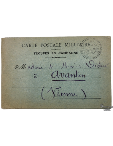 WWI 1914 French Military Postal Card - "Troupes en Campagne" - Oct 11