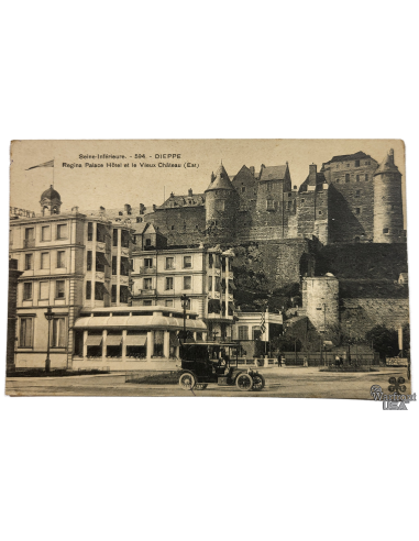 WWI French Military Postal Card - Dieppe - Regina Palace Hotel and Old Castle