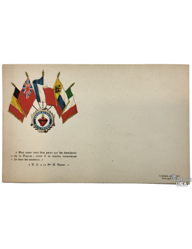 WWI French Patriotic Postal Card - Hope and Salvation of France