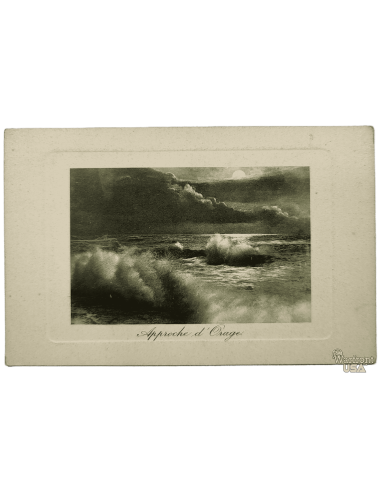 WWI 1915 French Postal Card - "Approche d'Orage"