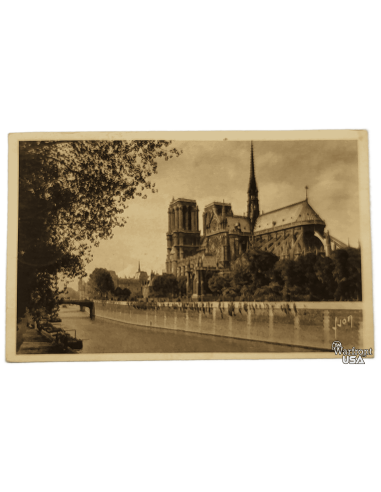 1939 French Commemorative Postal Card - "Notre Dame et le Square de l'Archevêché"