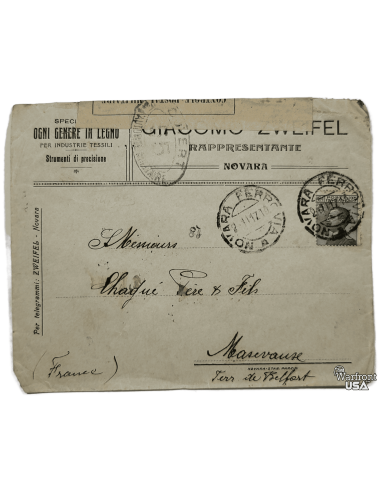 WWI French Military Envelope - 1917  (Opened and Controlled)